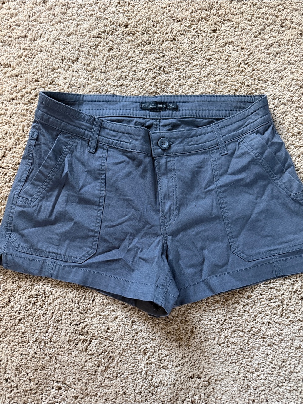 Prana Slate Gray Utility Shorts